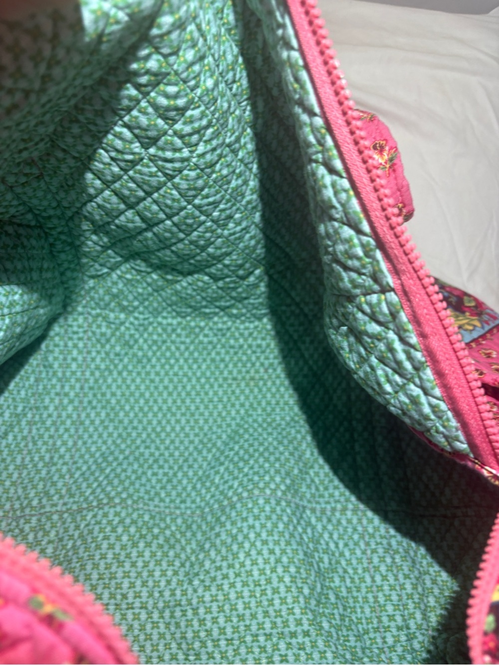 Vera Bradley Large Duffel - Pink Pansy - Picture 7 of 8